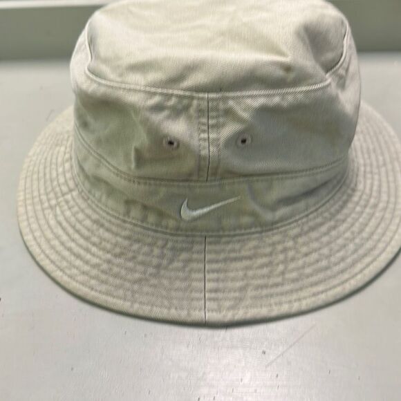 Nike Other - Vintage 90s Nike Adult Unisex‎ Beige Swoosh Bucket Hat Size S/M